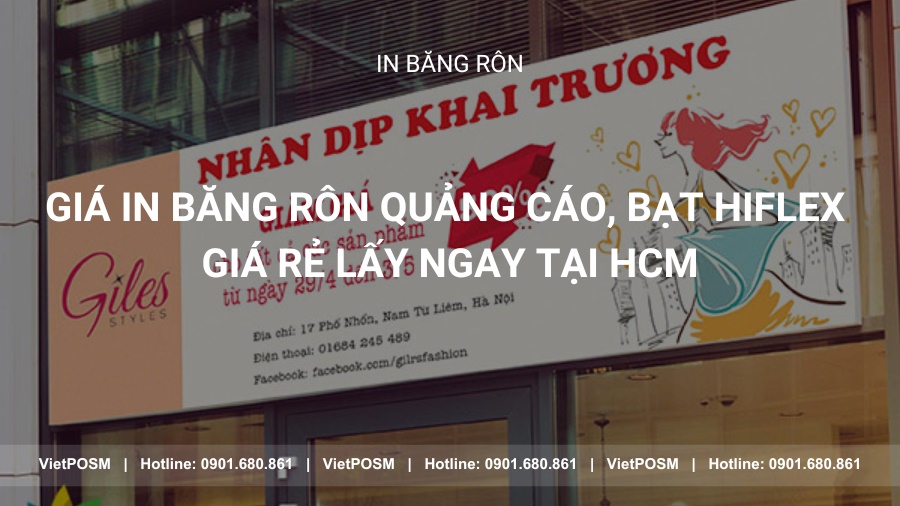 Giá in băng rôn quảng cáo, bạt hiflex giá rẻ lấy ngay tại HCM
