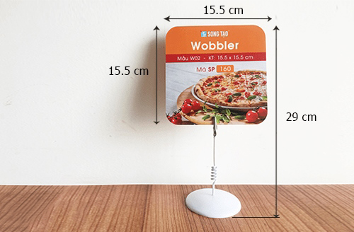 Mẫu Wobbler có kích thước 15x30cm
