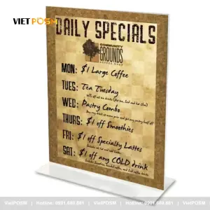 Tent card mica a5 ảnh 3