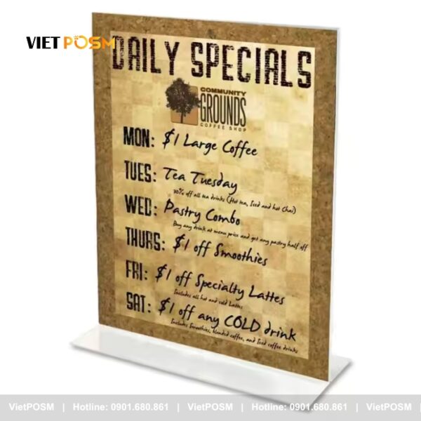 Tent card mica a5 ảnh 3