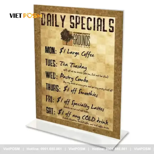 Tent card mica a5 ảnh 3