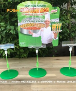 Wobbler để bàn đế mica mẫu sản phẩm 1