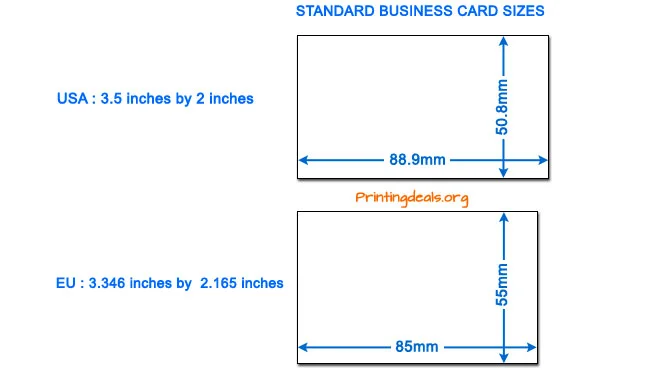 Kích thước name card chuẩn cho doanh nghiệp
