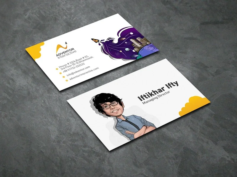 Thiết kế name card phong cách art sáng tạo