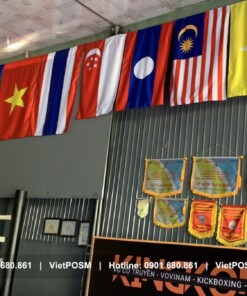 cờ dây quảng cáo, cờ nhựa, in cờ dây trang trí 1