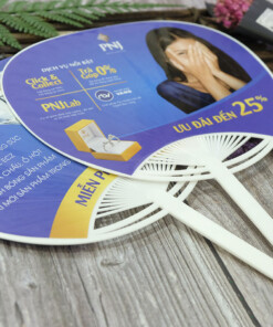 Quạt nhựa quảng cáo cầm tay, in quạt theo yêu cầu 1