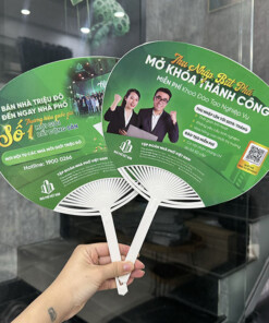 Quạt nhựa quảng cáo cầm tay, in quạt theo yêu cầu 2