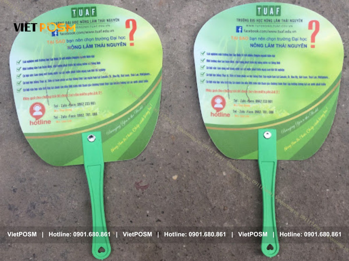 Quạt nhựa quảng cáo, in quạt cầm tay 1