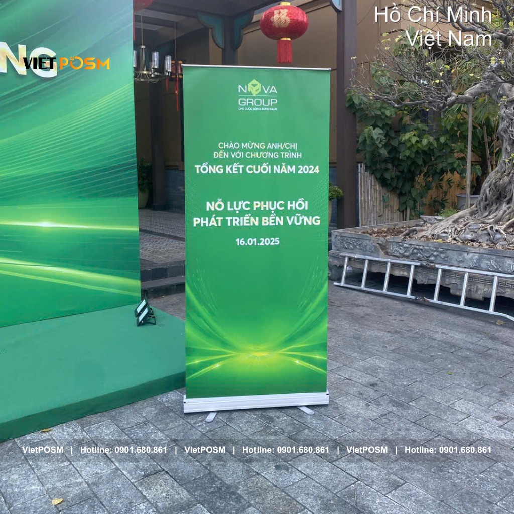 Mẫu standee chân sắt chất lượng