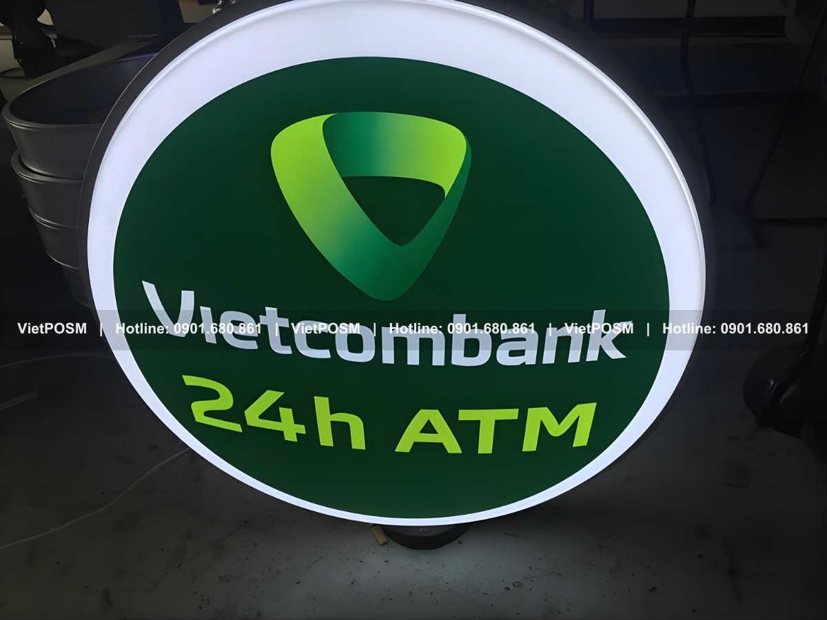 Mẫu hộp đèn logo Vietcombank