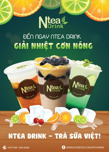 Mẫu poster quảng cáo trà sữa