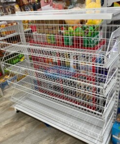 Kệ trưng bày mì tôm, giỏ mì siêu thị bền đẹp