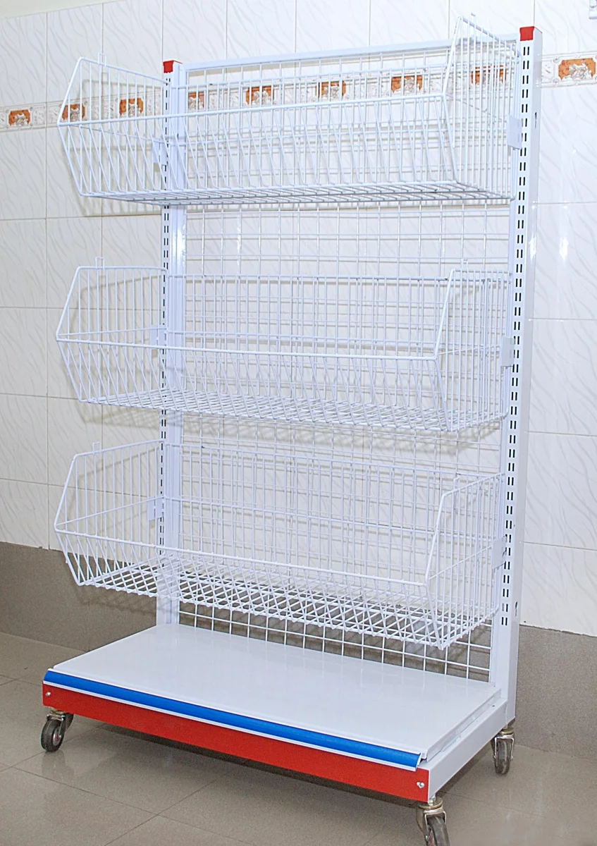 Kệ trưng bày mì tôm lưng lưới