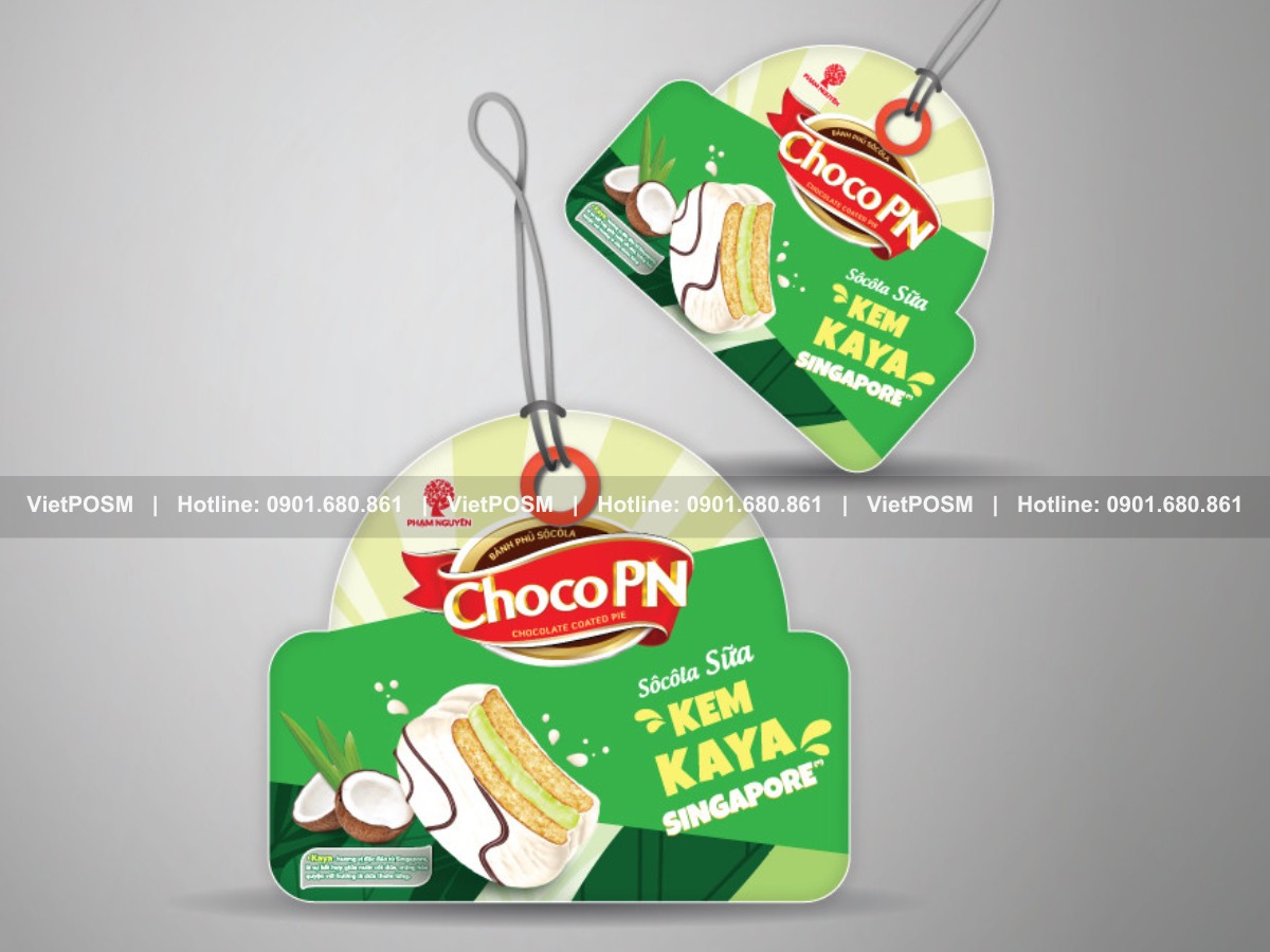 Mẫu Dangler treo trên trần của thương hiệu bánh ChocoPN