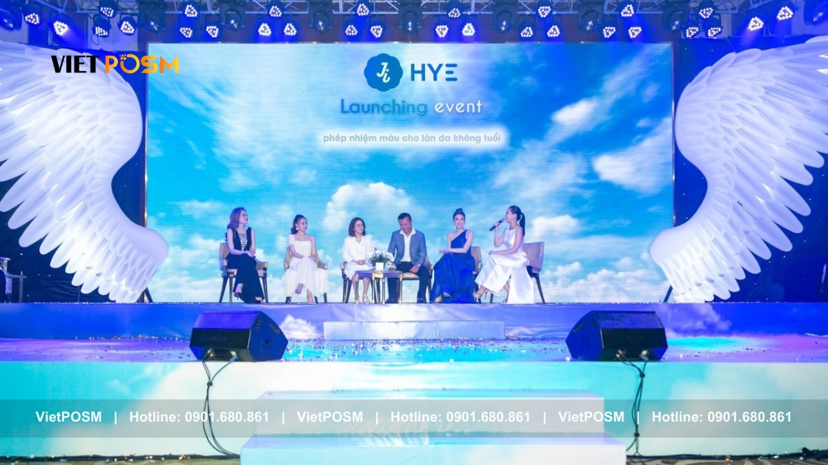 Mẫu backdrop launching event sáng tạo