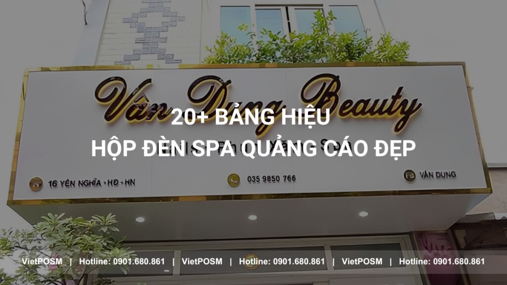 20+ Bảng hiệu Hộp đèn Spa quảng cáo đẹp