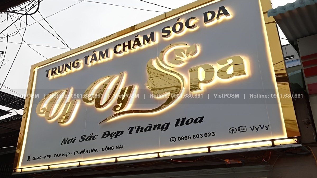 Hộp đèn alu mặt mica