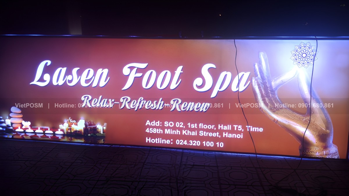 Hộp đèn bạt hiflex spa