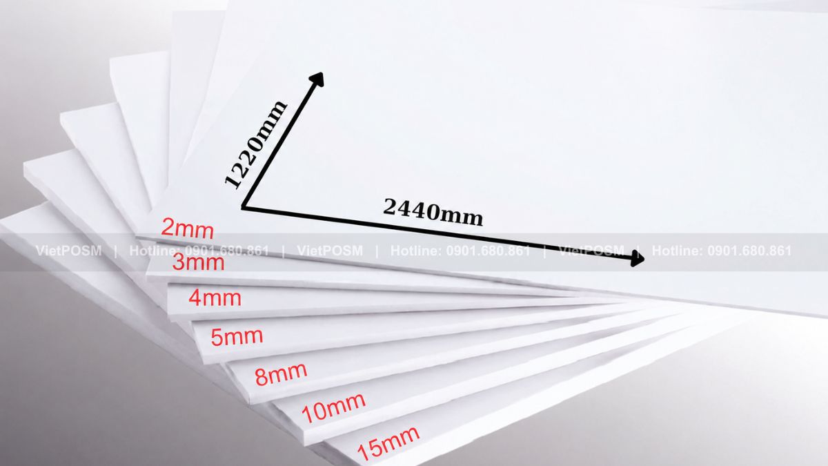Độ dày của các tấm in formex phổ biến hiện nay